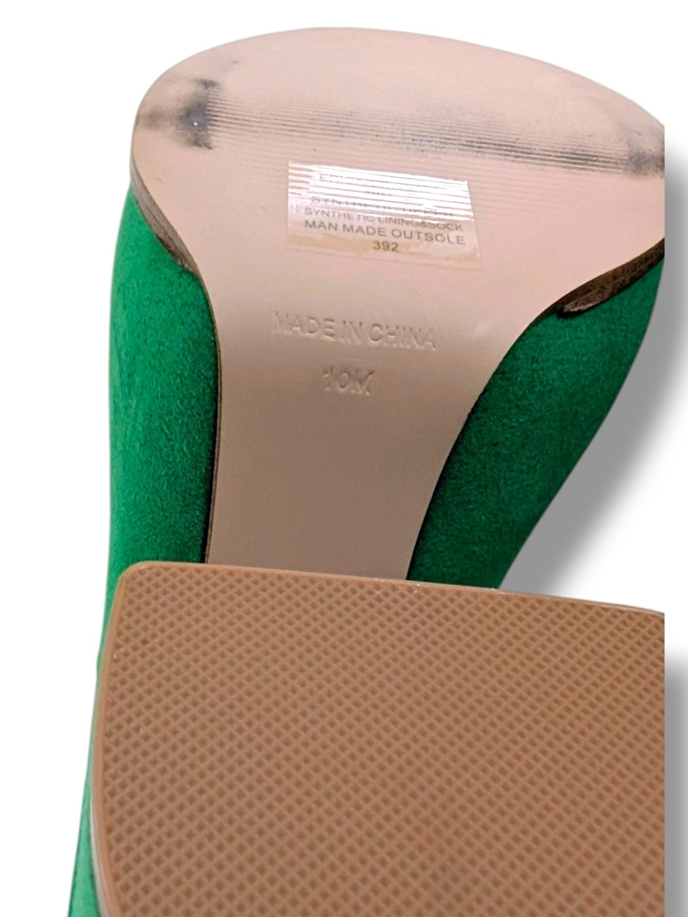 Steve Madden Green Suede Platform Sandals, Size 10 - Picture 9 of 9